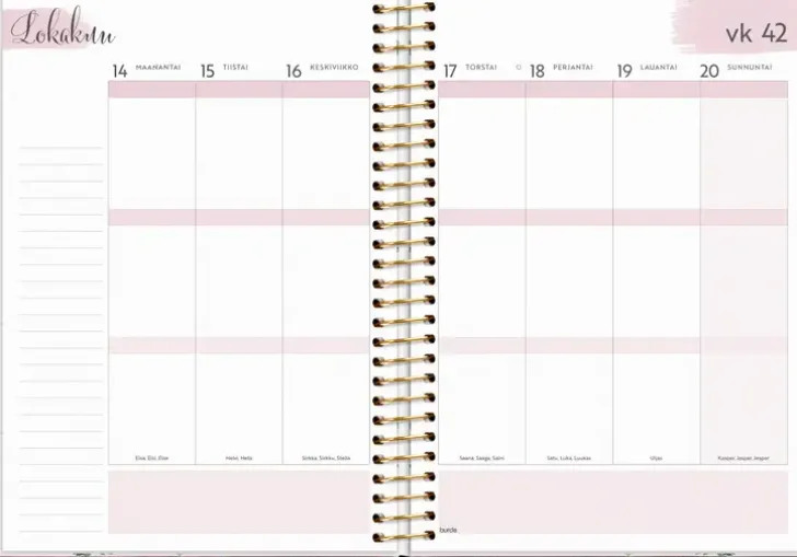 Burde Kalenteri 2024 Life Organizer