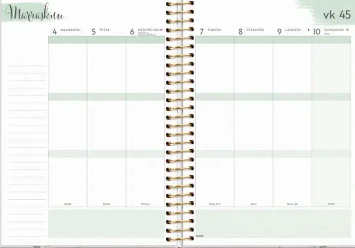 Burde Kalenteri 2024 Life Organizer