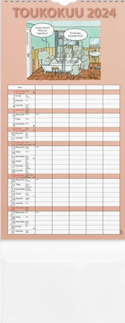 Burde Perhekalenteri 2024 Perhekalenteri Hauska Paperitaskulla