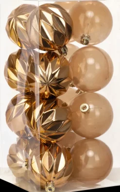 Carrefour Joulupallo 6 Cm 16 Kpl, Pronssi-Kulta