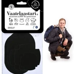 Fabpatch Vaatelaastari, Yonmusta - Helppo, Hankaamalla Kiinnittyva Tekstiilien Korjauspaikka