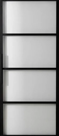 Habo Ovi Square 1000X2133X28 Musta /Lasi