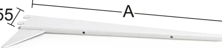 Habo U-Kannatin 611 40Cm Valkoinen