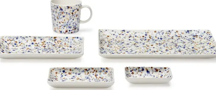 Iittala Oiva Toikka Collection Lautanen A5 15X21Cm Helle Sini-Ruskea