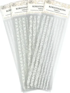 J.K. Primeco Koristenauhatarra Valkoinen