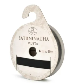 J.K. Primeco Satiininauha Musta 1Cm X 10M
