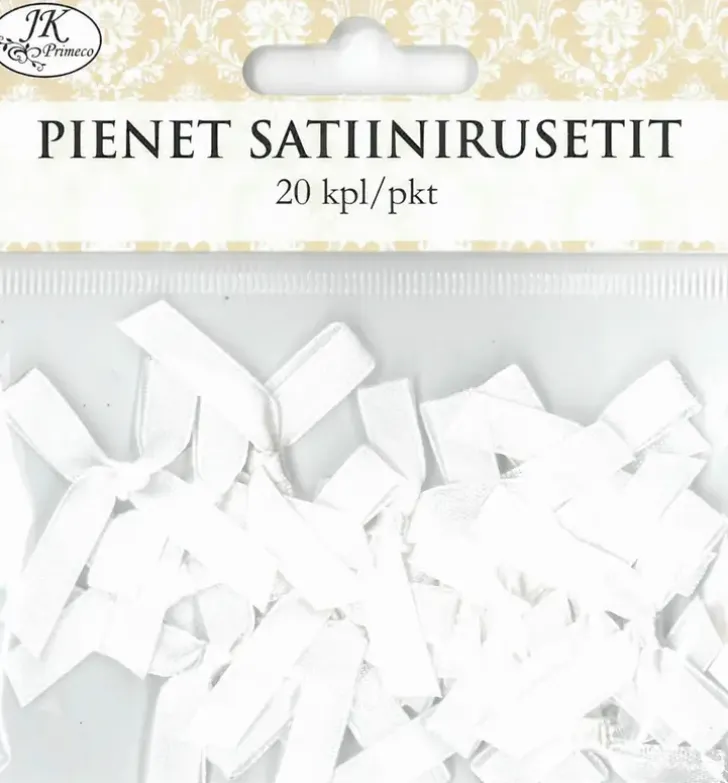 J.K. Primeco Satiinirusetit Pieni Valkoinen 20Kpl/Pkt