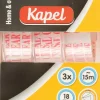 Kapel Teippi Telineessa Kirkas 18Mm X 15,2M 3Kpl