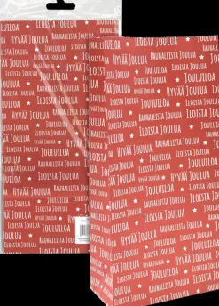 Lahjapussi Jouluteksti Punainen 5Kpl/Pkt