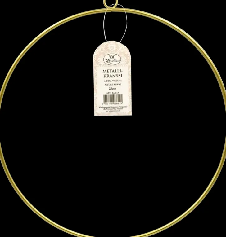 Metallikranssi Kulta 25Cm