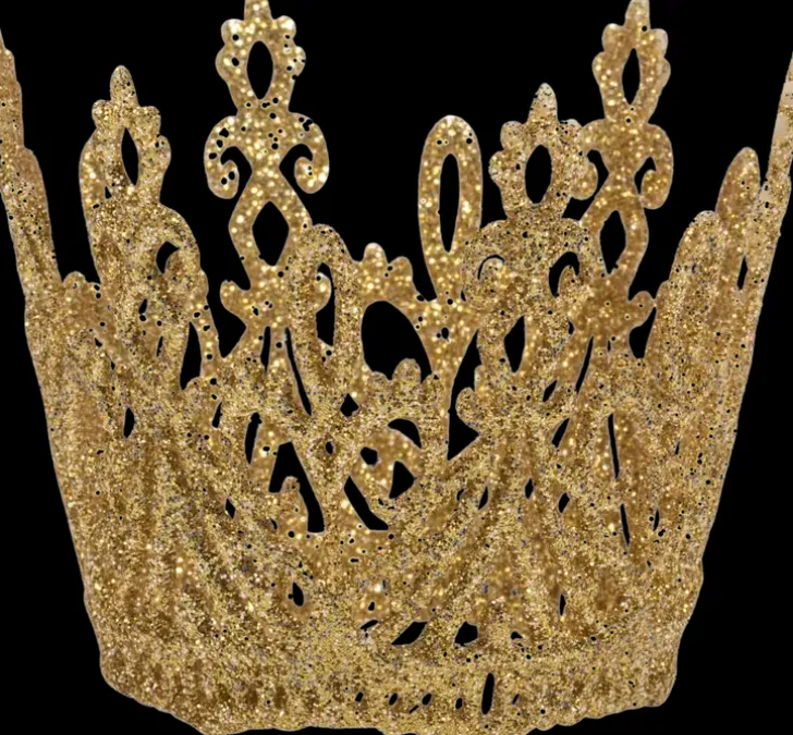 75Mm Filigraanikruunu Kultaglitteri