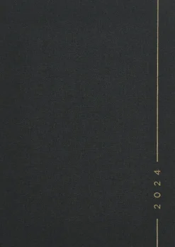 Poytakalenteri A5 Kangas, Musta