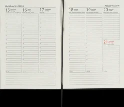 Poytakalenteri A5 Kangas, Musta