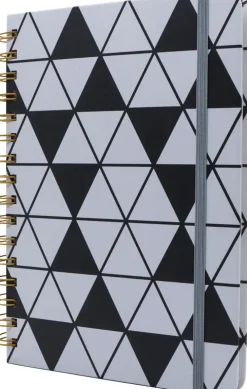 Poytakalenteri A5 Kierresidottu, Musta-Valkoinen