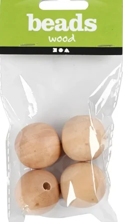 Puuhelmi 30Mm, Kasittelematon, 4Kpl