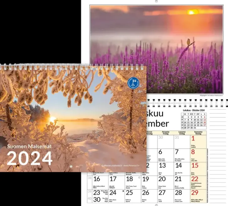 Seinakalenteri Suomen Maisemat A3 2024