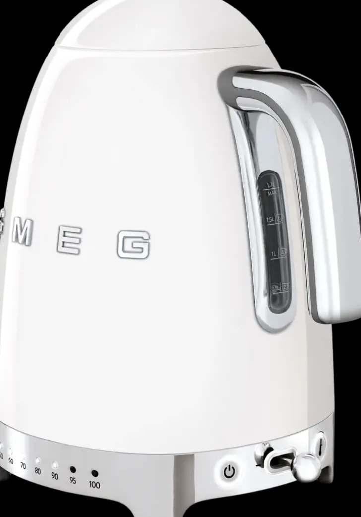 Smeg Valkoinen Vedenkeitin Lampotilansaadolla Klf04Wheu