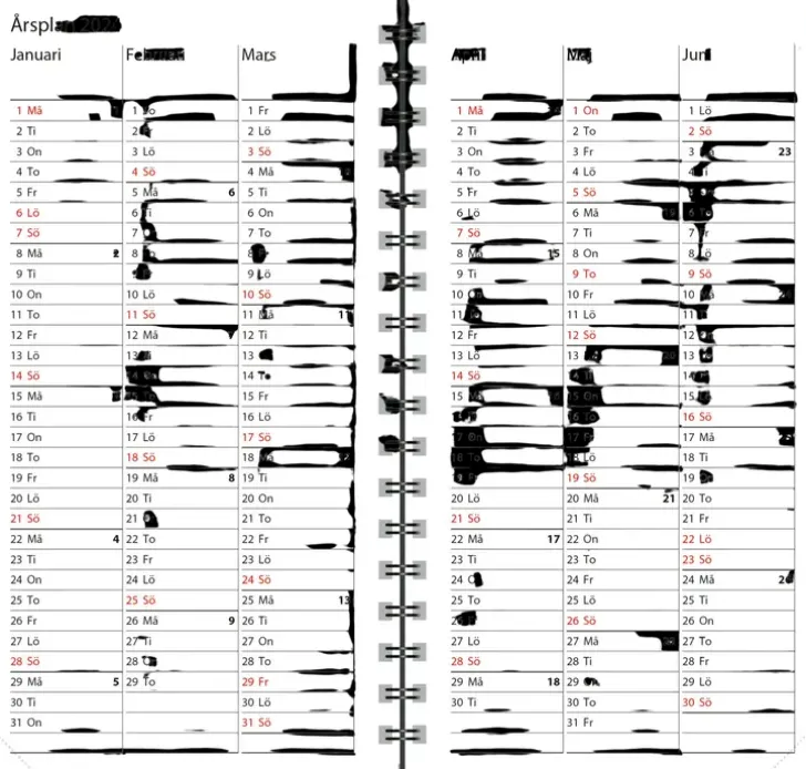 Taskukalenteri Agenda, Svensksprakig, Silver
