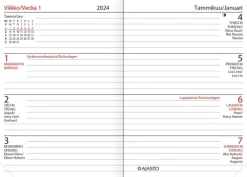 Taskukalenteri Futura Mini, Musta