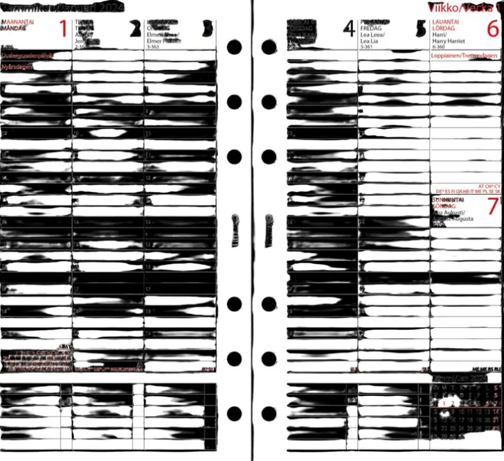 Taskukalenteri Timex 7 -Vuosipaketti