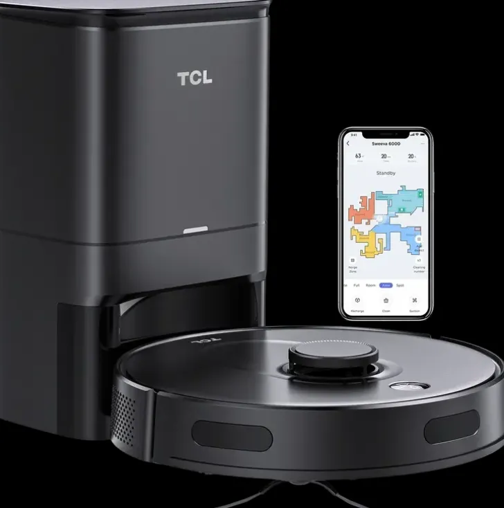 Tcl Sweeva 6500 Robotti-Imuri Tyhjennystelakalla