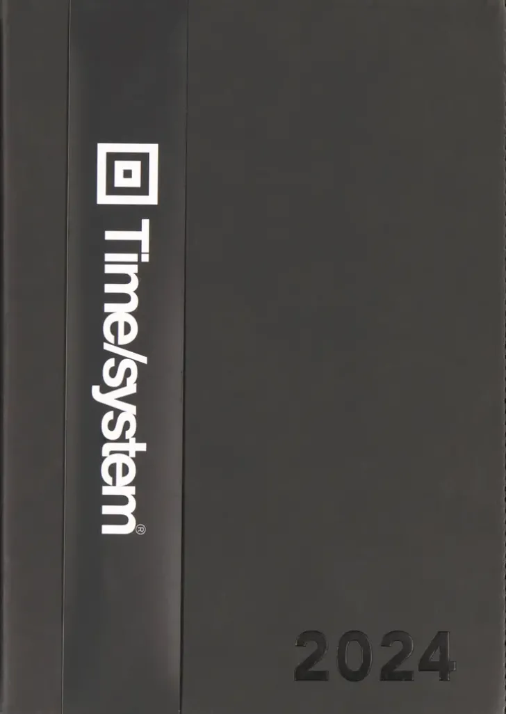 Vuosikalenteri Time System Classic A5 Musta 2024