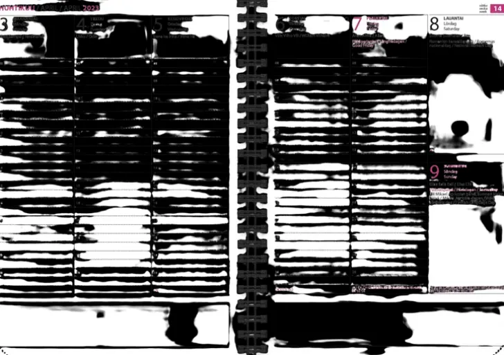 Vuosikalenteri Vallila A5 Puinti 2024